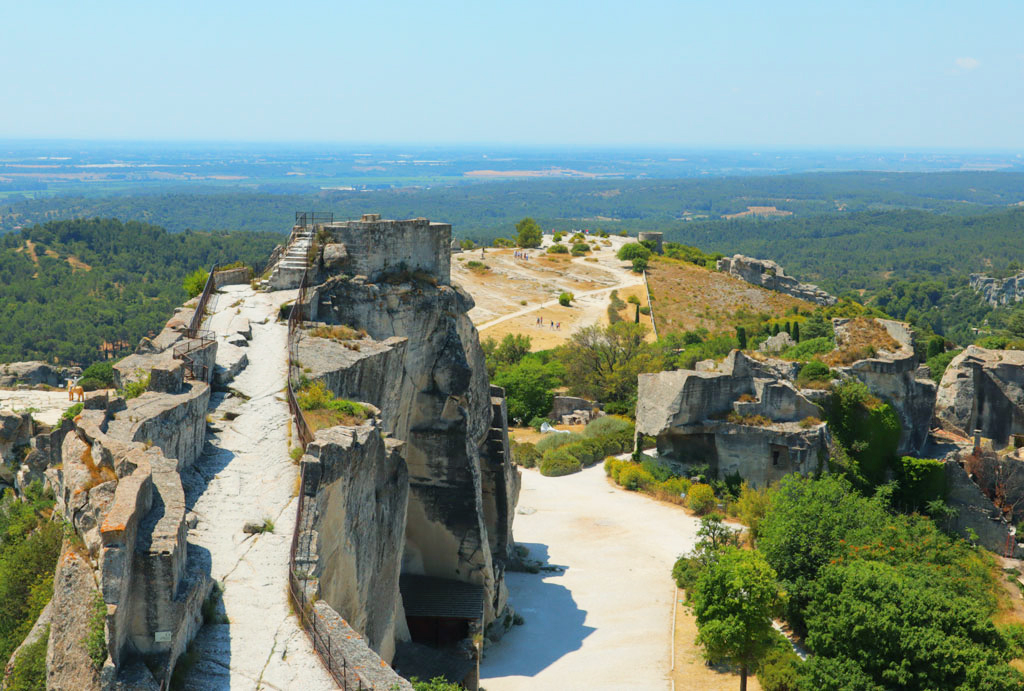 Blick auf Les Baux-de-Provence von einem der Wachtürme aus